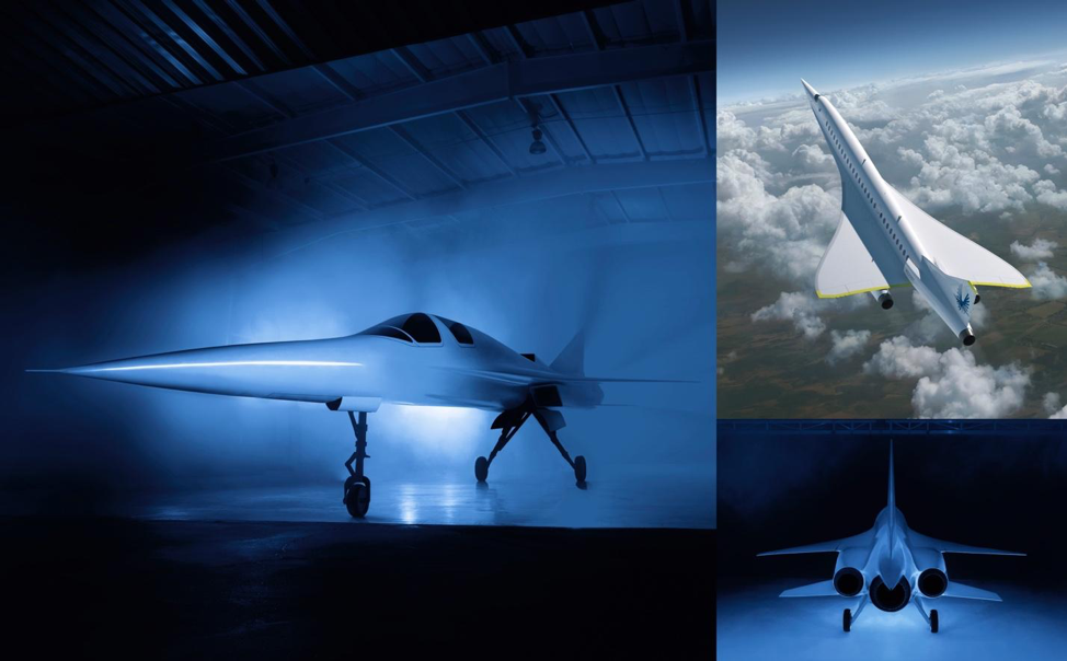 Image of Boom Supersonic XB-1 demonstrator aircraft using VEP 490 Series aerospace pressure switches.