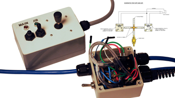 display of designflex PSF102 pressure switch from DesignFlex by World Magnetics - DesignFlex PSF102 installed.  Joystick controller and Tideway Sailability's Sip-and-Puff controller with the DesignFlex pressure switches fitted.  Used by World Sailing Champion, Melvin Kinnear